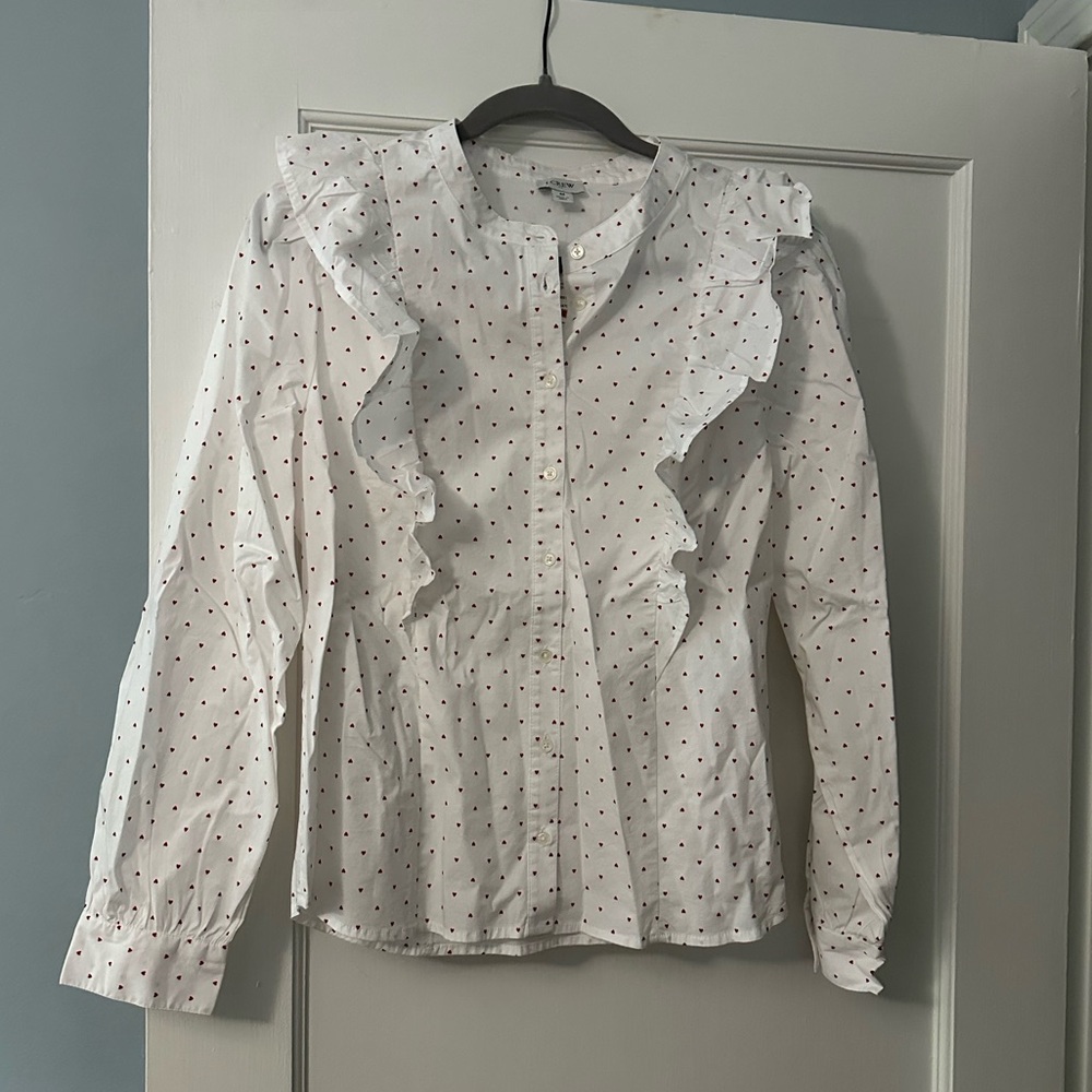 NWT J Crew Heart Blouse ❤️